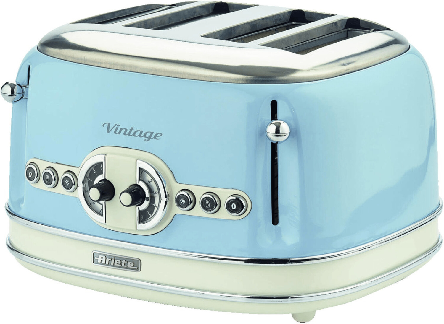 توستر چهار شیار آریته ایتالیا مدل Ariete Vintage 01560 | آبی | طراحی کلاسیک با عملکرد چندگانه
